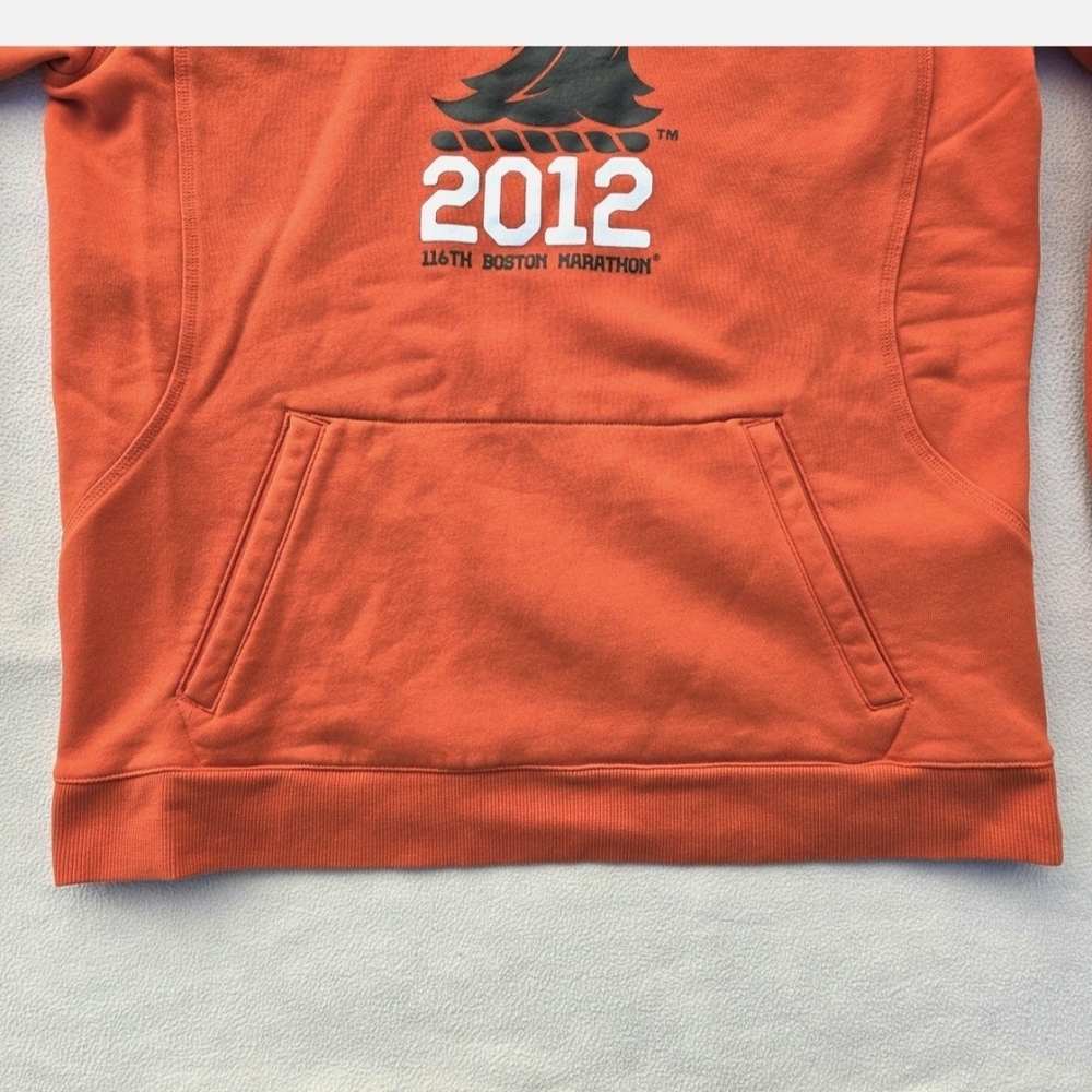 EUC Boston Marathon 2012 Adidas Orange Hoodie Sz Mens Med (Unisex) - Picture 4 of 13